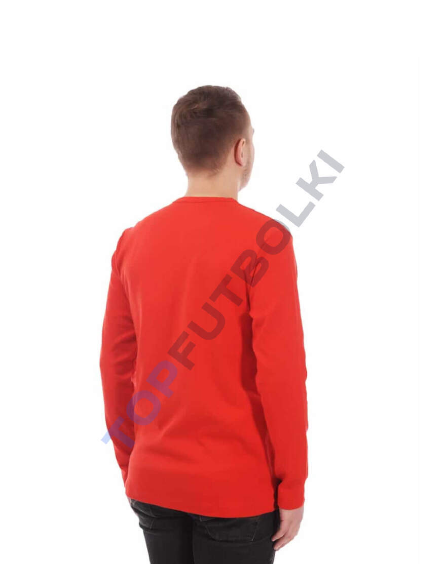 Красный мужской лонгслив с лайкрой оптом