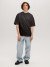 Чёрная футболка мужская с лайкрой Oversize оптом
